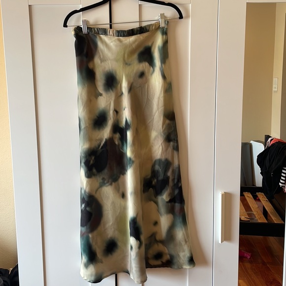 SOLD//Zara tie die draw string midi sip skirt - Picture 5 of 5